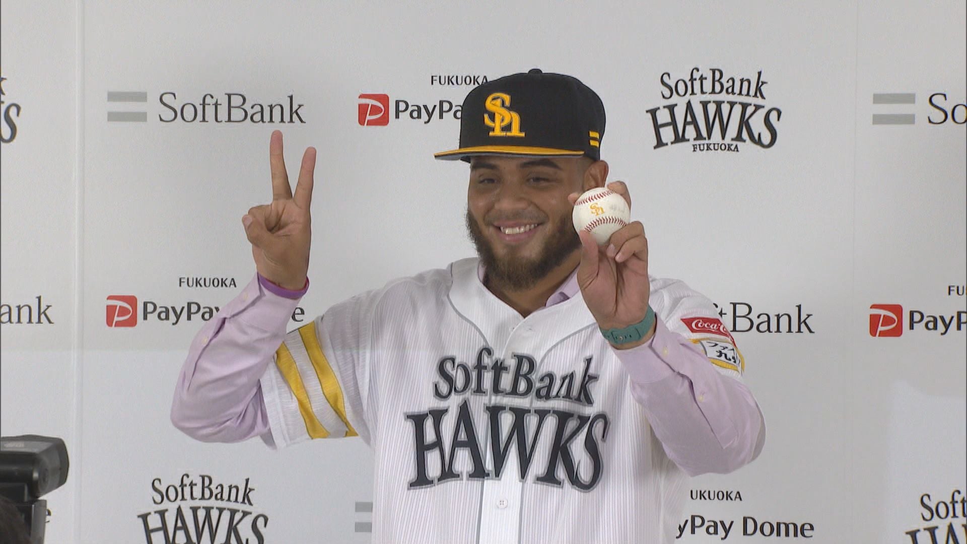 ソフトバンク　ヘルナンデス選手着用　2024年日本シリーズ　選手支給キャップ帽子 ソフトバンク ヘルナンデス選手着用 2024年日本シリーズ 選手支給